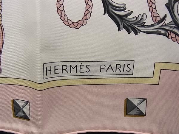 HERMES エルメス スカーフ カレ90 LES CLES 鍵 ピンク系 マルチカラー  