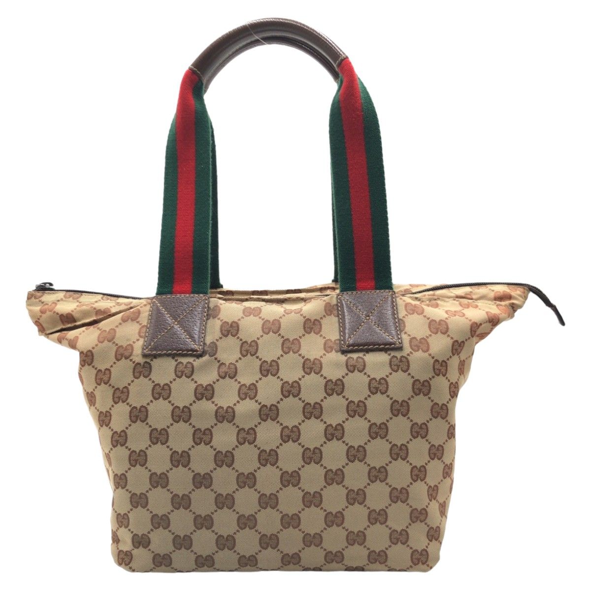 美品 GUCCI グッチ シェリーライン GG柄 ブラウン GGキャンバス トートバッグ ハンドバッグ レディース 406055【中古】 - メルカリ