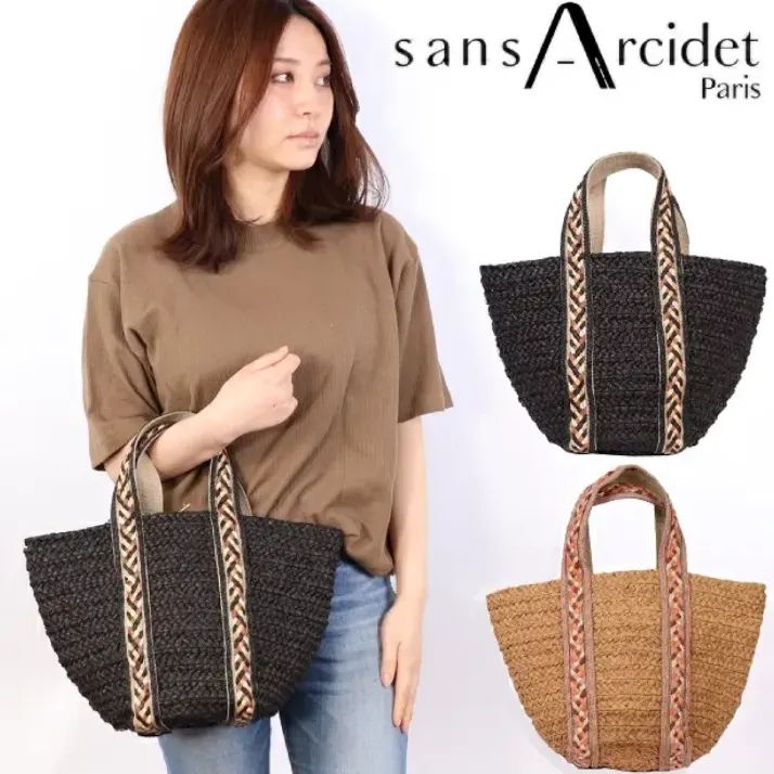 定価 23,100円 新品】サンアルシデ SansArcidet かごバッグ カゴバッグ  