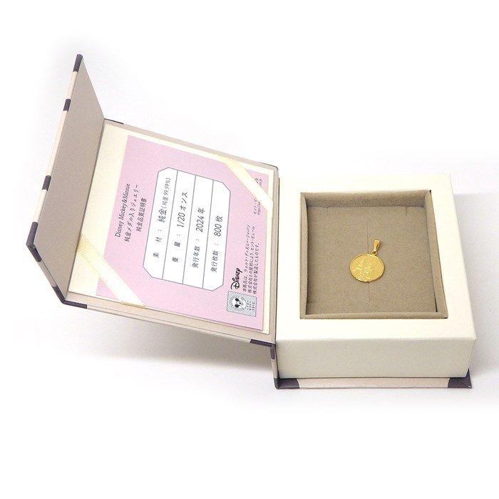 純金☆限定 ミッキー ミニー Paris メダル ペンダントトップ 1