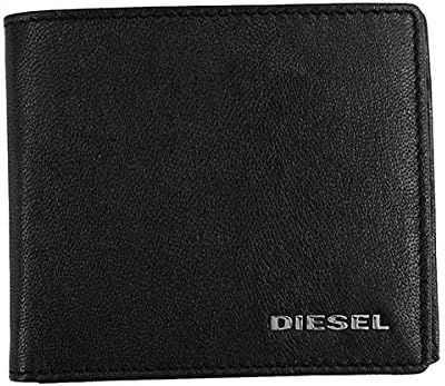 DIESEL (ディーゼル) 二つ折り財布  ブラック/オレンジ [並行輸入品]