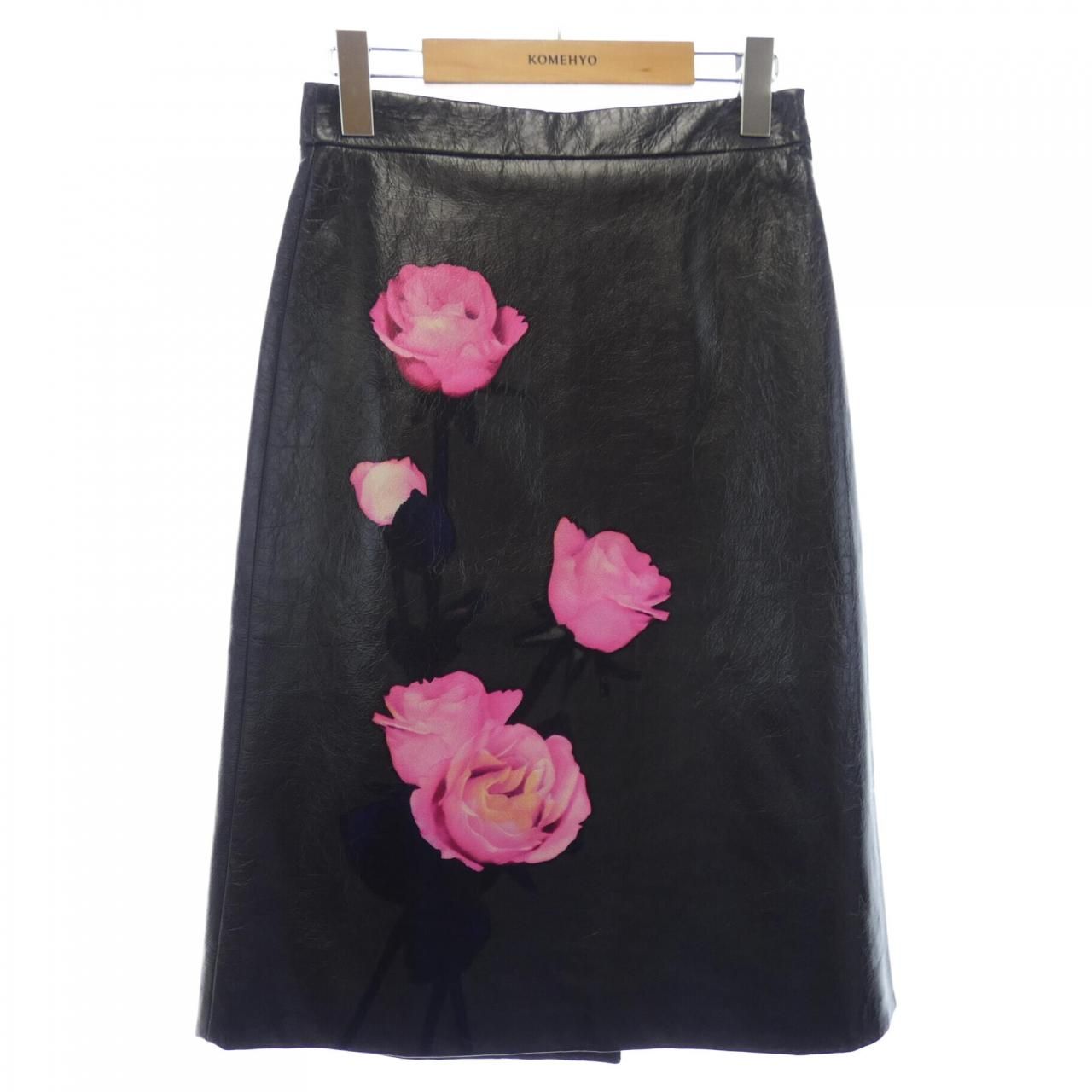 □極美品□ PRADA プラダ ウール等 スカート ボトムス 表記サイズ 36  