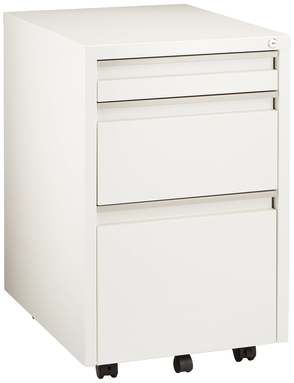 数量 ホワイト キャビネット RWX-F510W 鍵付3段式 ナカバヤシ