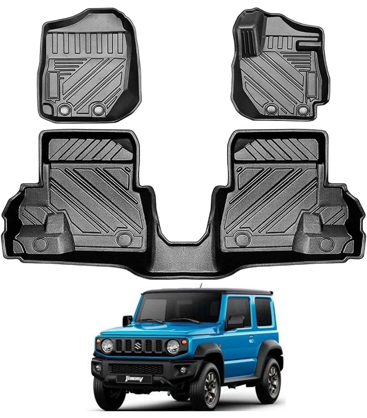 純正フロアマット　ジムニー　64　新車外し 新車外し】スズキ ジムニー フロアマット JB64 AT用 前後