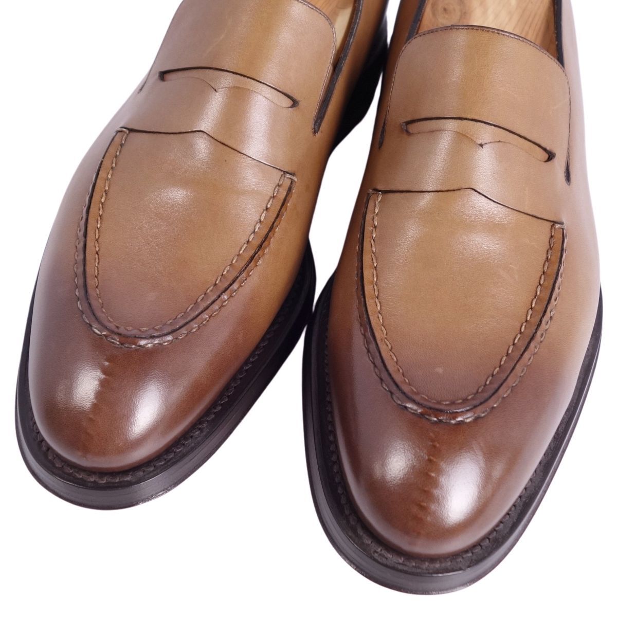 LOUIS VUITTON モカシン ベージュ/ブラウン 未使用 ルイヴィトン LOUIS VUITTON ローファー モカシン ビジネス 未