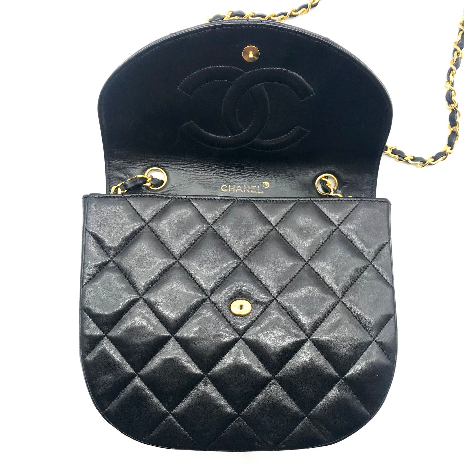 CHANEL シャネル デカココ ラムスキン マトラッセ チェーン ショルダー