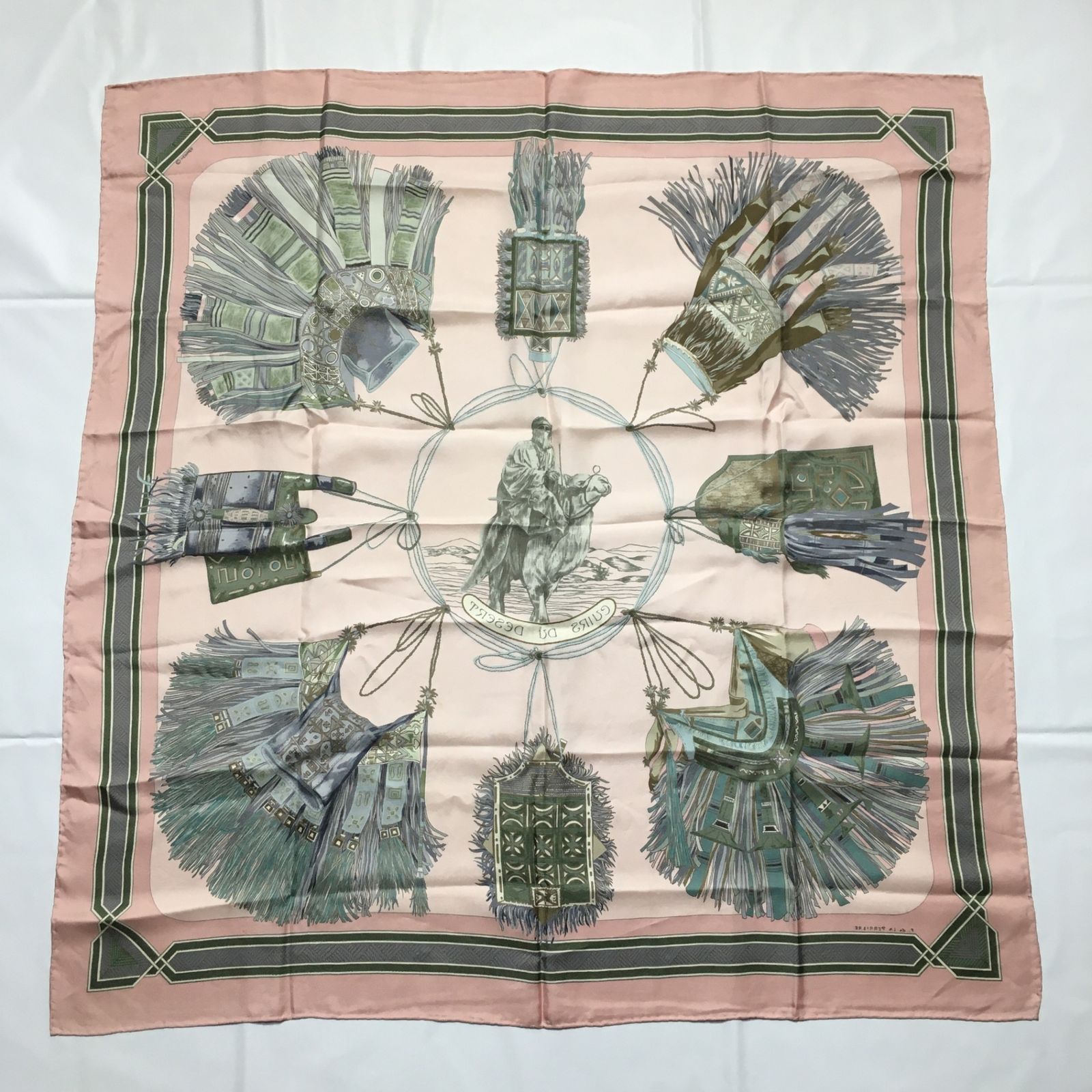 2504-200｜美品｜エルメス カレ 90 スカーフ シルク ライトピンク  