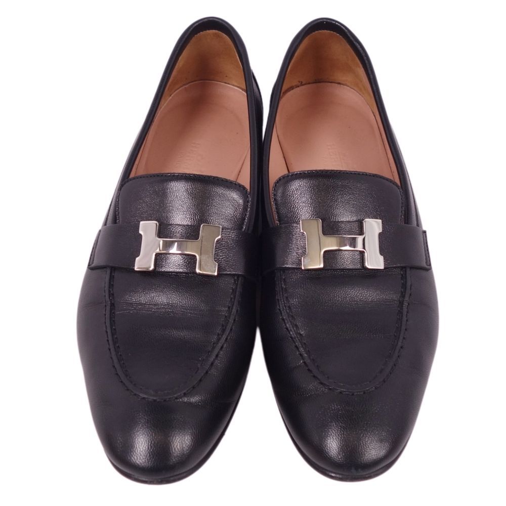 美品 エルメス HERMES ローファー モカシン PARIS パリ コンスタンス H  