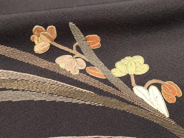 正絹【未使用】極上逸品【トールサイズ】本金箔 本金糸総刺繍 訪問着4点フルセット 平和屋着物○訪問着 総刺繍 草花文 金糸 正絹 逸品 CAAZ8011vf