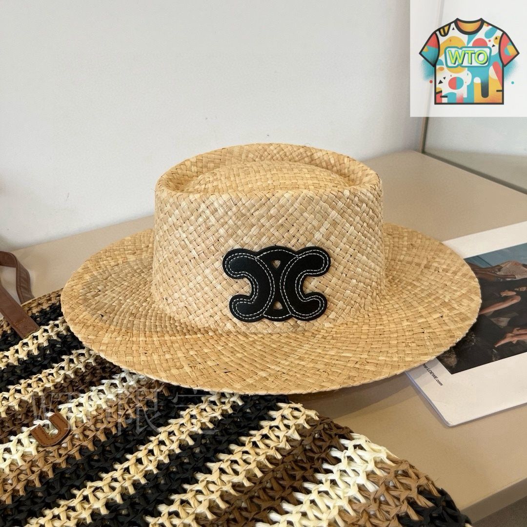 今日WTO】Celine ラフィア 日除けハット-ZX09 - メルカリ
