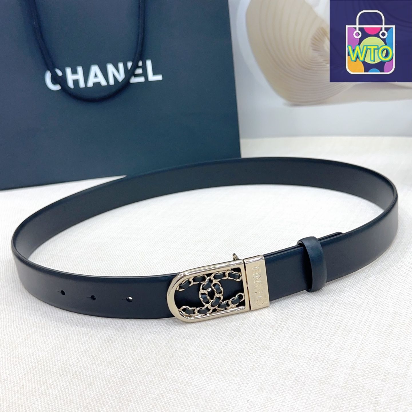 値下げしました！CHANEL レザーベルト90センチ　正規品 今日特価】Chanel ダブルフェイスレザーベルト-1 - メルカリ