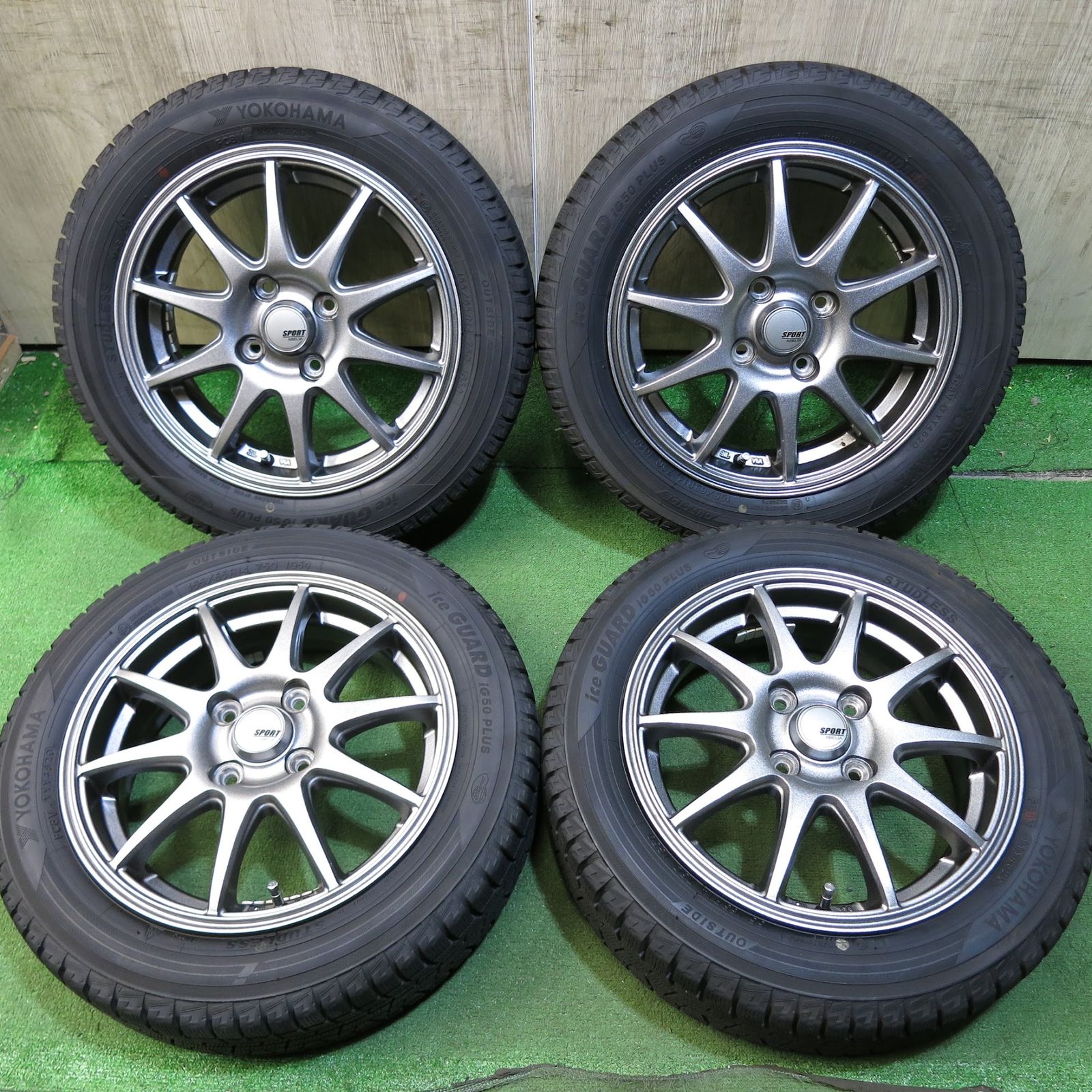 送料無料]バリ溝！20年！キレイ！ほぼ10分☆スタッドレス 155/65R14