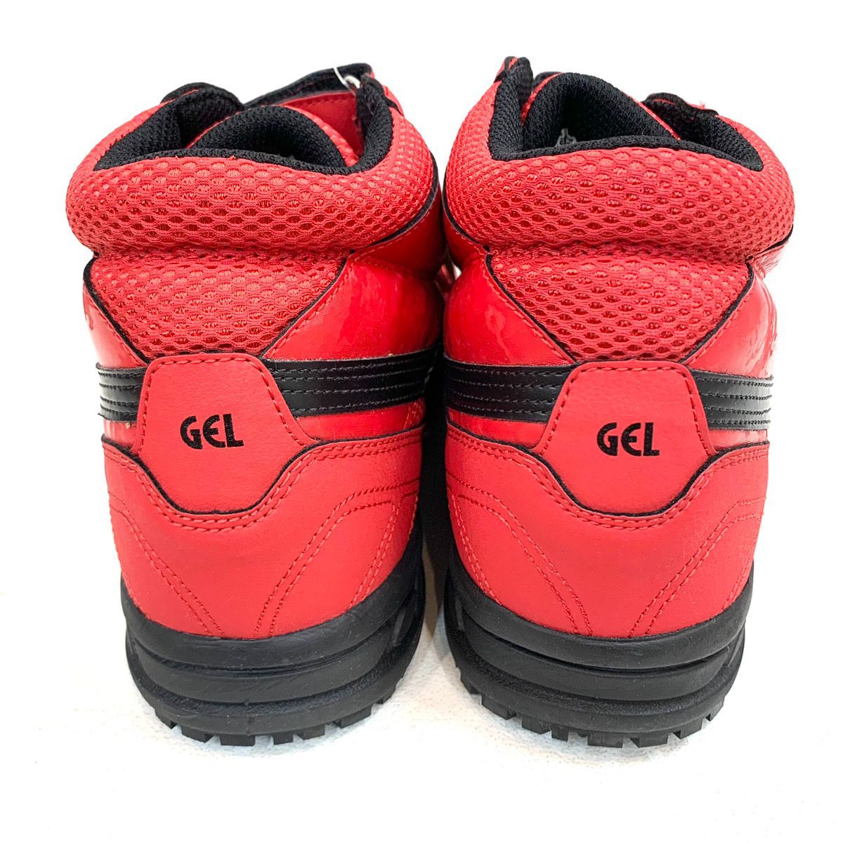 asics FIS42S ワーキングシューズ 25.0 asics アシックス 安全靴 ワーキングシューズ 赤×黒 25.5cm FIS42S