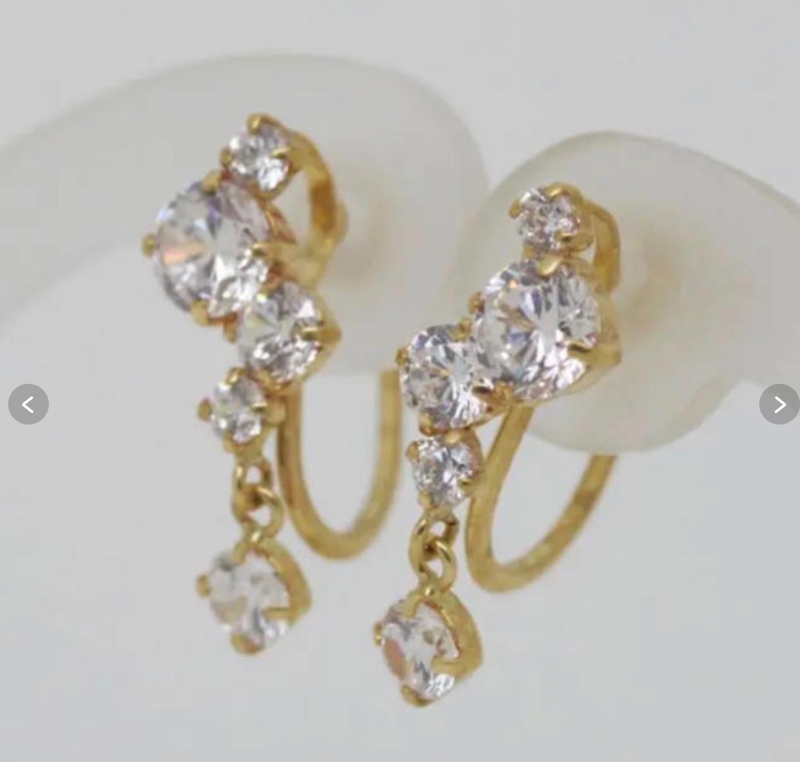 K18YG イエローゴールド キュービック イヤリング 豪華 揺れる - メルカリ 