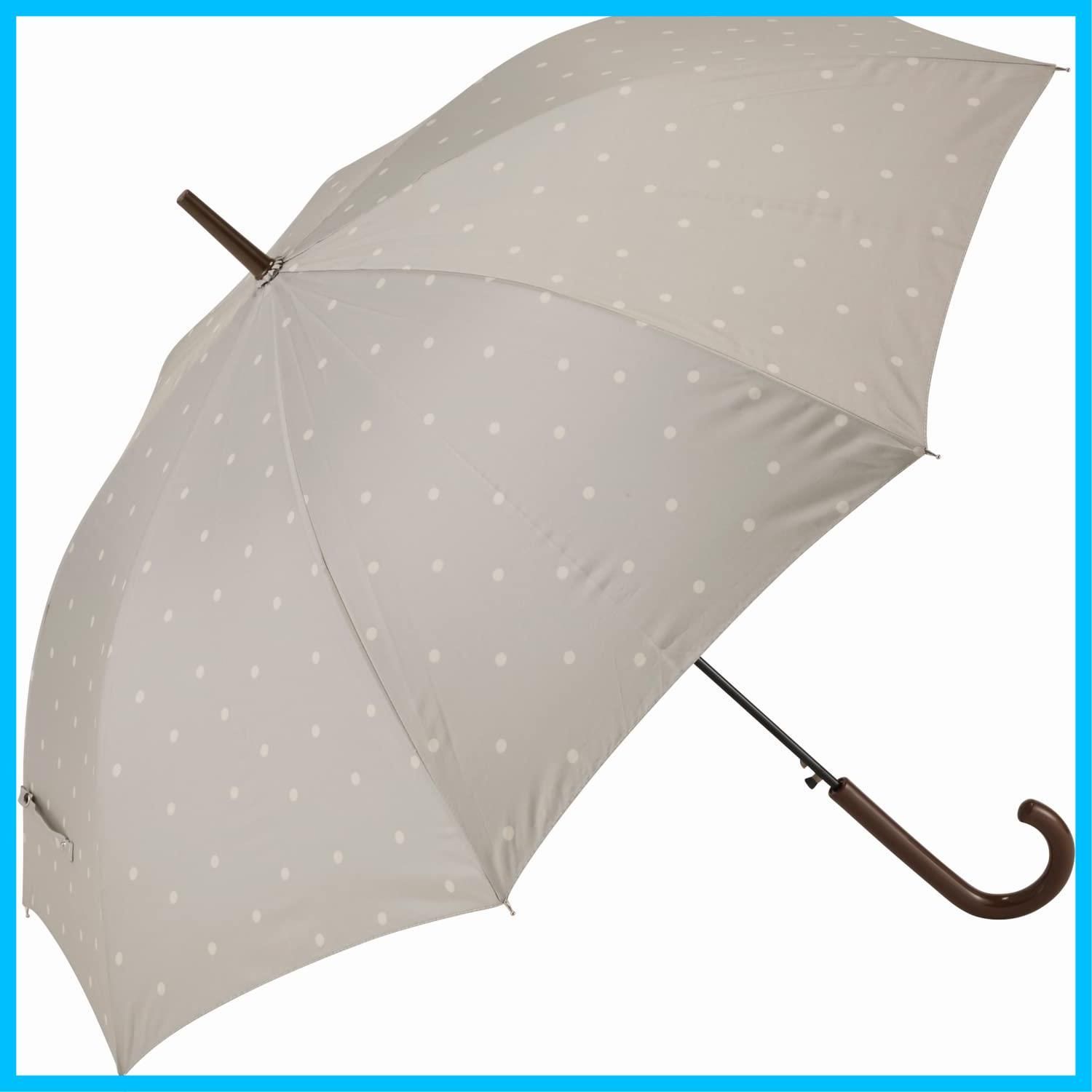 晴雨兼用 長傘 58 cm ジャンプ 宮嶋 ドット ベージュ 19590