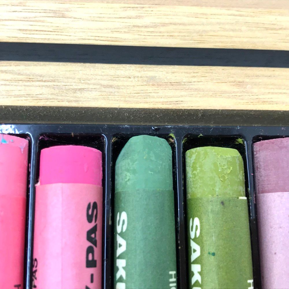 サクラクレパス72色 SAKURA CRAY-PAS 72 木箱入り ※箱に削れあり
