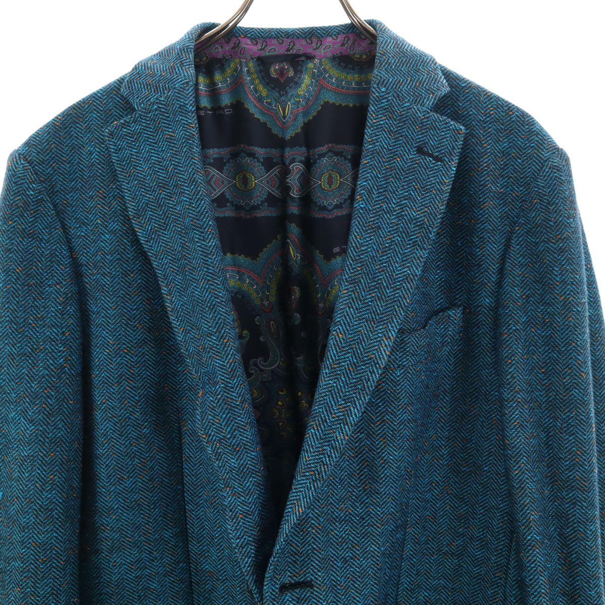 ETRO エトロ イタリア製 リネンブレンド ヘリンボーン ネップ