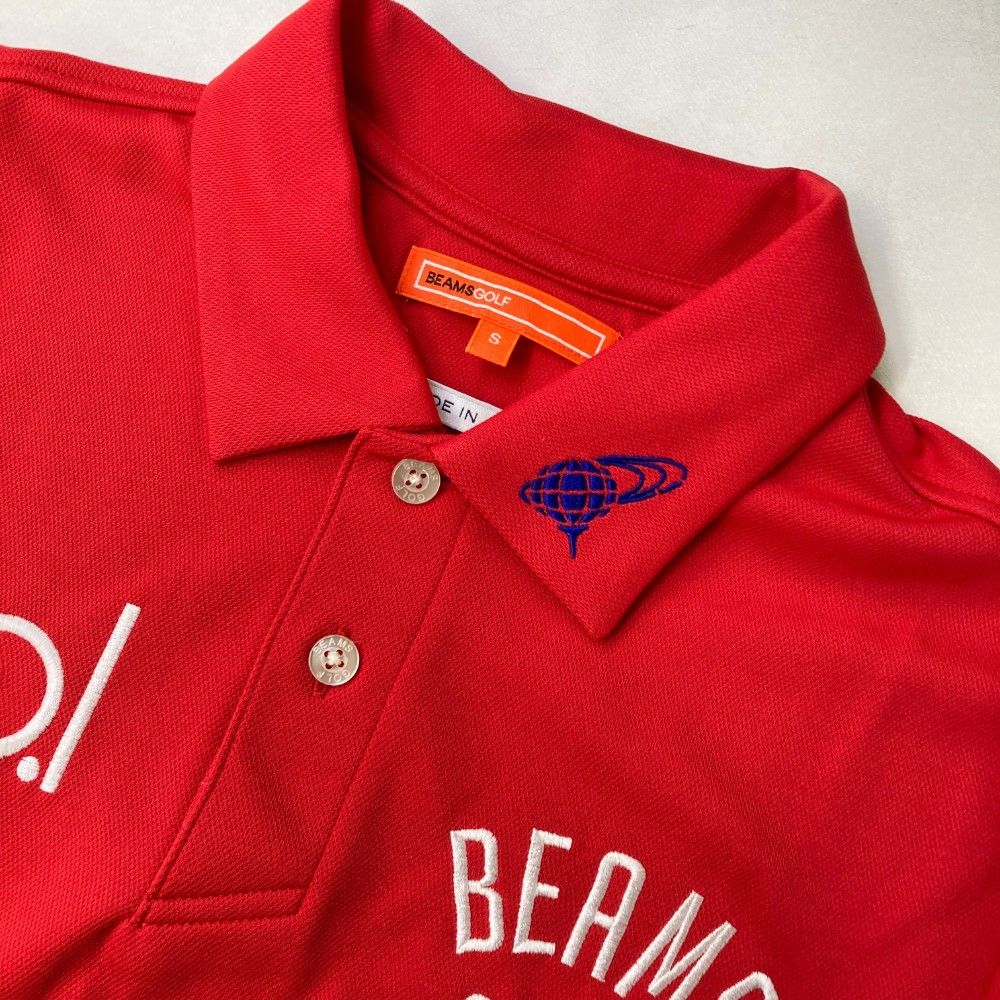 サイズ：S BEAMS GOLF ビームスゴルフ 半袖ポロシャツ レッド系