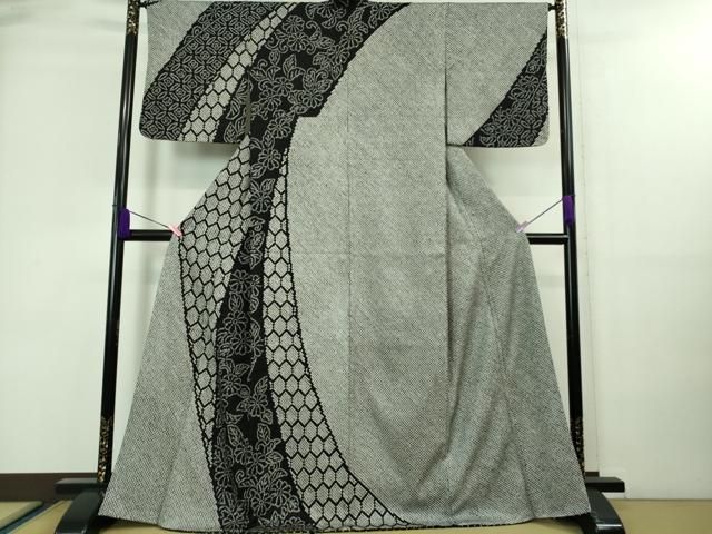 平和屋本店□極上 樋熊哲也 訪問着 辻が花 絞り 手描き 金通し地 逸品