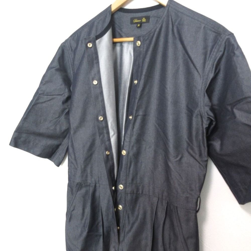 美品 23SS DRAWER ドゥロワー シルクブレンド コットンデニムノー