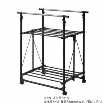 B.Bファニシング ワンタッチ収納洗濯物干しラック ワイド ブラック ONLR-0065BLK