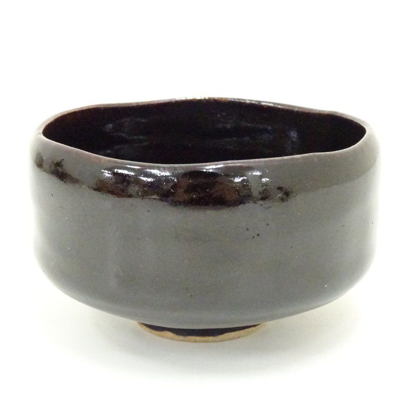 骨董品　抹茶茶碗　黒楽　茶道具 紋入黒楽茶碗 茶道 抹茶 おしゃれ 抹茶茶碗 抹茶碗 和食器