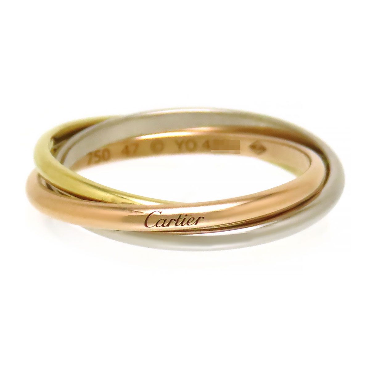 Cartier トリニティ リング XS #47 Cartier - カルティエ トリニティリング XS スリーカラー 47 7号