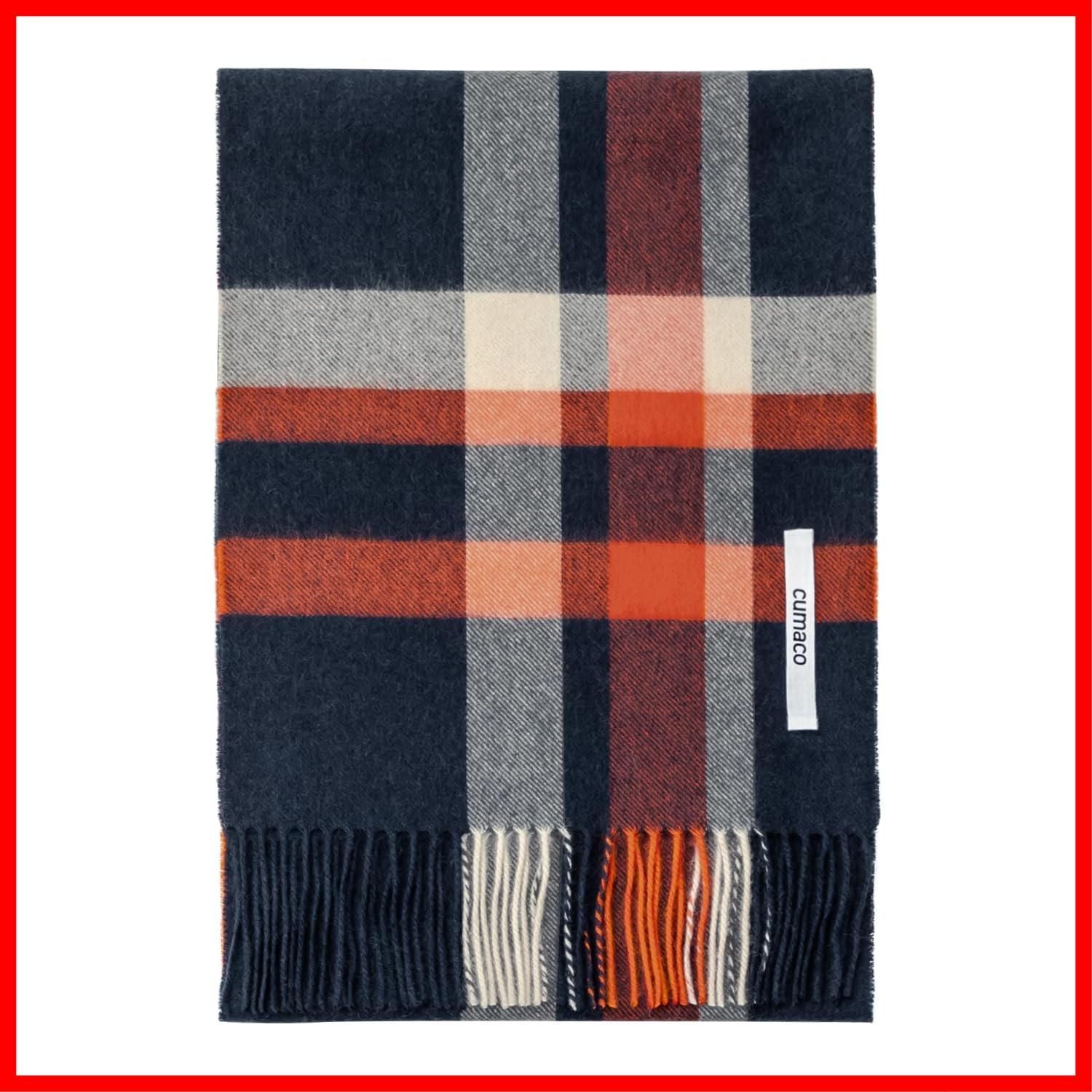 チェック レディース メンズ マフラー ユニセックス 185 cm 30 カシミヤ 大判 ストール cumaco C B 0011