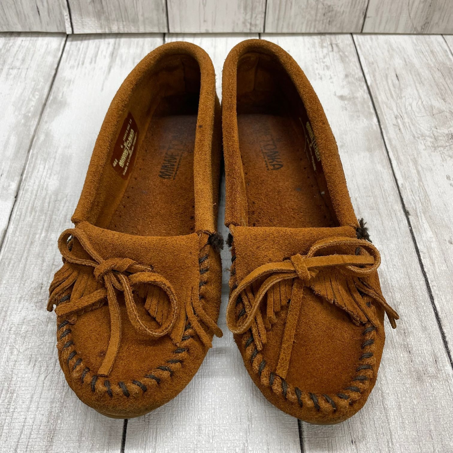 最終値下げ MINNETONKA モカシンシューズ 茶 レディース