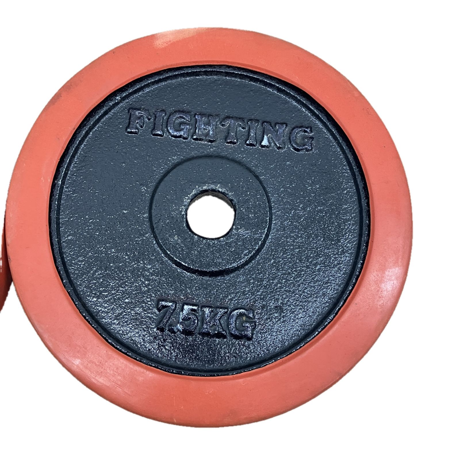 ファイティングロード ダンベル50kg 赤ゴム パワーグリップ付