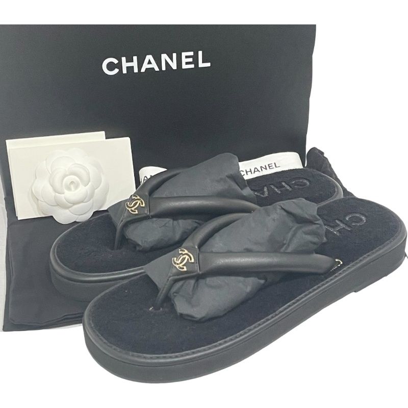 CHANEL シャネル サンダル G45517 ブラック 39(26cm相当) 24SS スリッパ レディースファッション【未使用】12408K317  - メルカリ