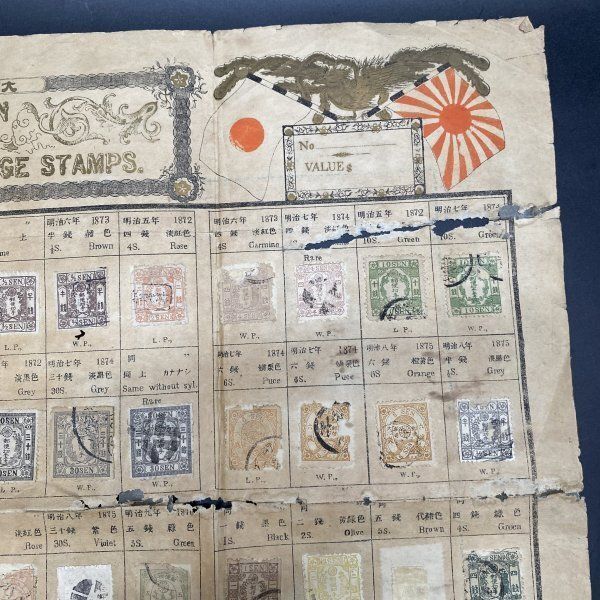 C232 入手困難貴重品 大日本古郵便切手 大揃模造 一覧表 入手