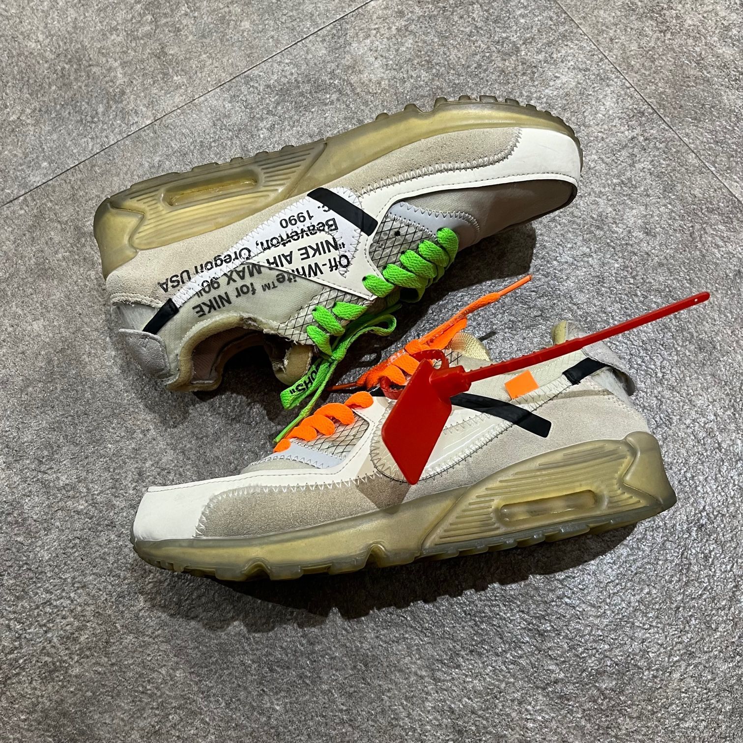 OFF WHITE NIKE THE TEN AIR MAX 90 90 AA7293 100 25.5cm 65624A