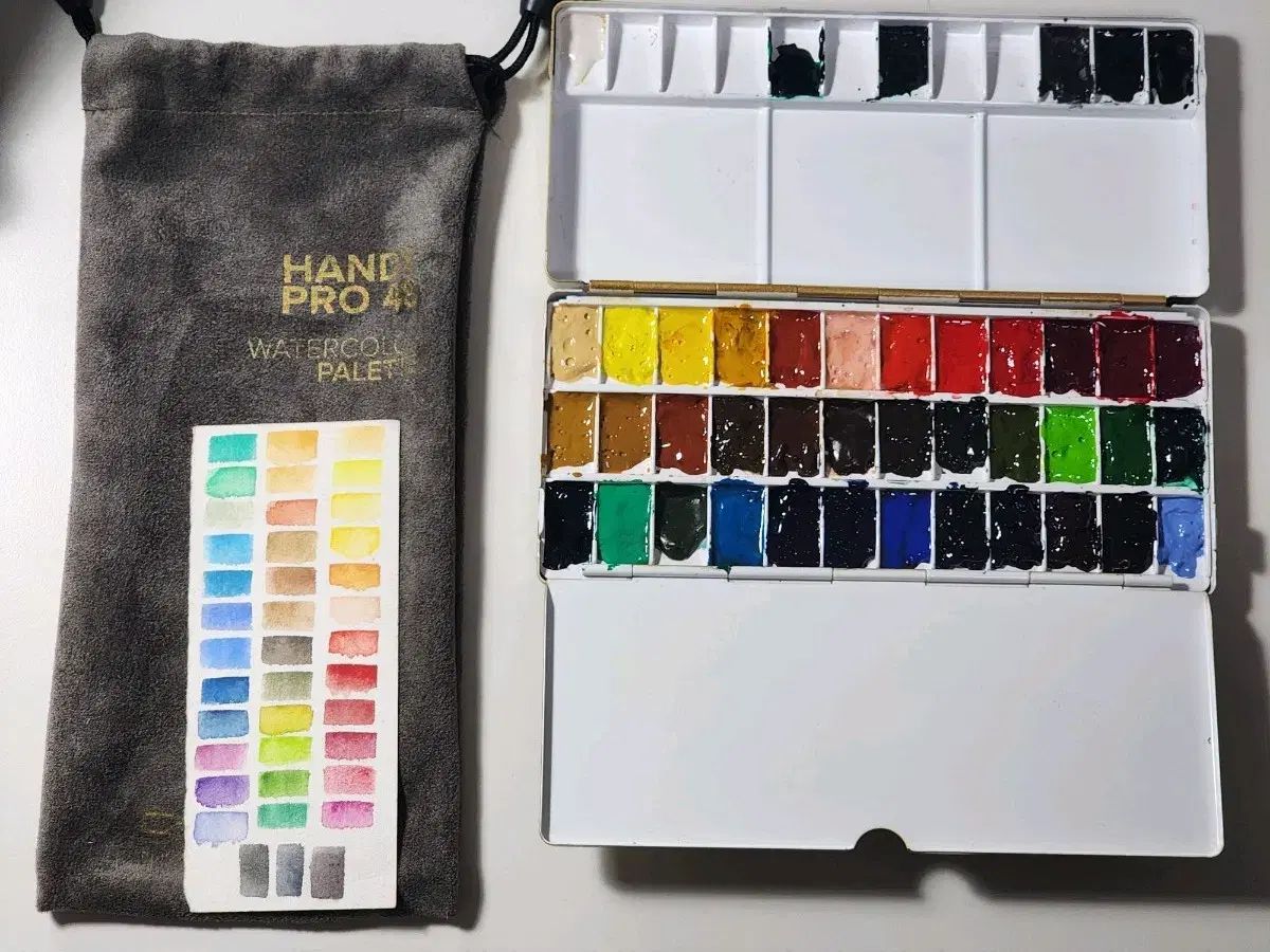 オールドホール 水彩絵の具 48色 セルジオ ハンディプロパレット