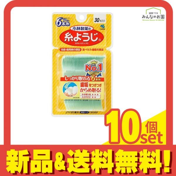 小林製薬 糸ようじ 6本糸 30本入 10個セット まとめ売り