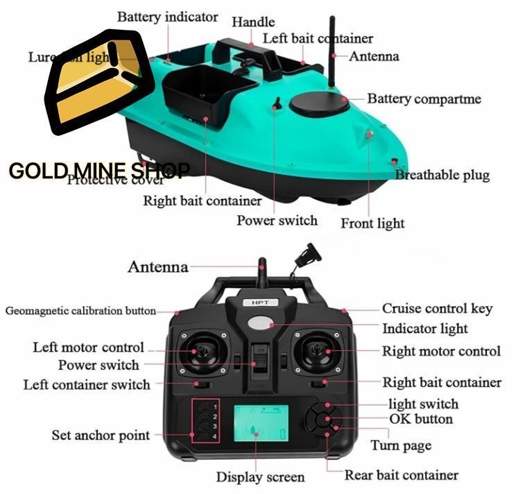 工場直売 RC 餌ボート、500 測位リモコン釣り餌ボート、3 GPS メートル その他