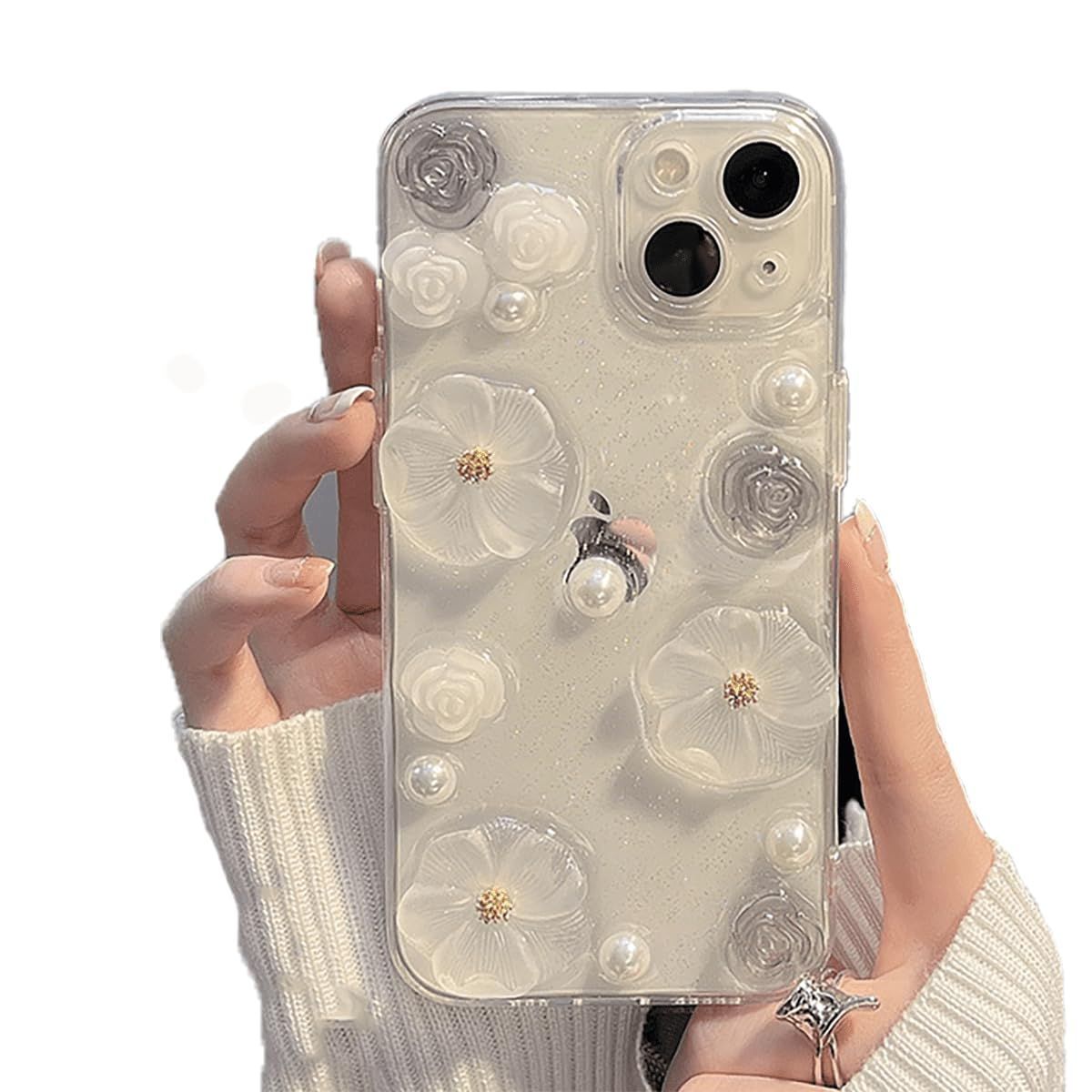 【新着商品】綺麗 女の子 イケメン 人気 シンプル iPhone16 ストレートエッジ 耐摩耗性 落下防止 花 接着剤 用 透明 シTPU素材 iPhone16用ケース Gsocel