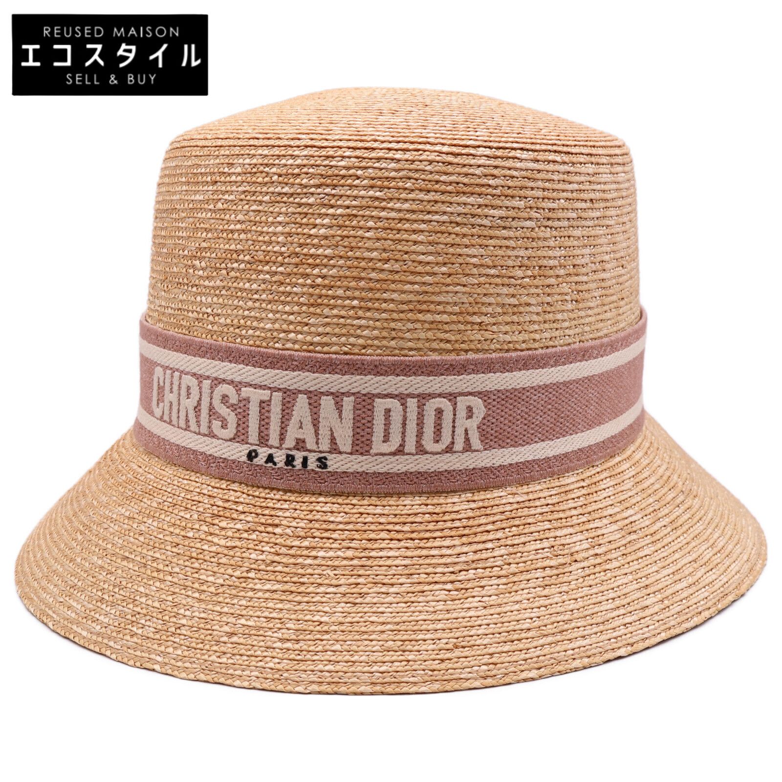 ディオール CRUISE2024 ハット ストロー ベージュ スレ DIOR Christian Dior（クリスチャンディオール）ストローハット ベージュ