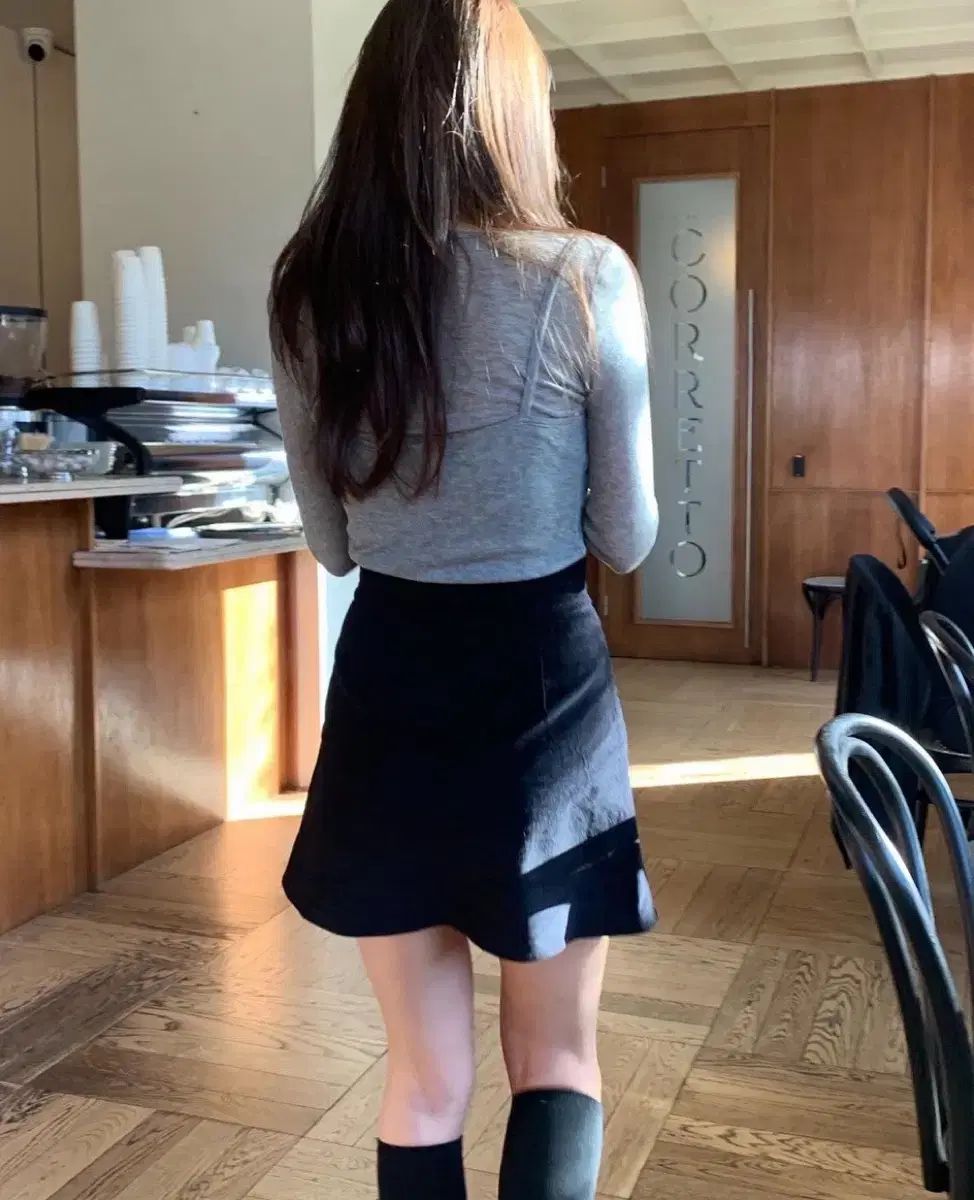 TANNAT ボリューム ベロア ミニ スカート Volume velvet mini skirt