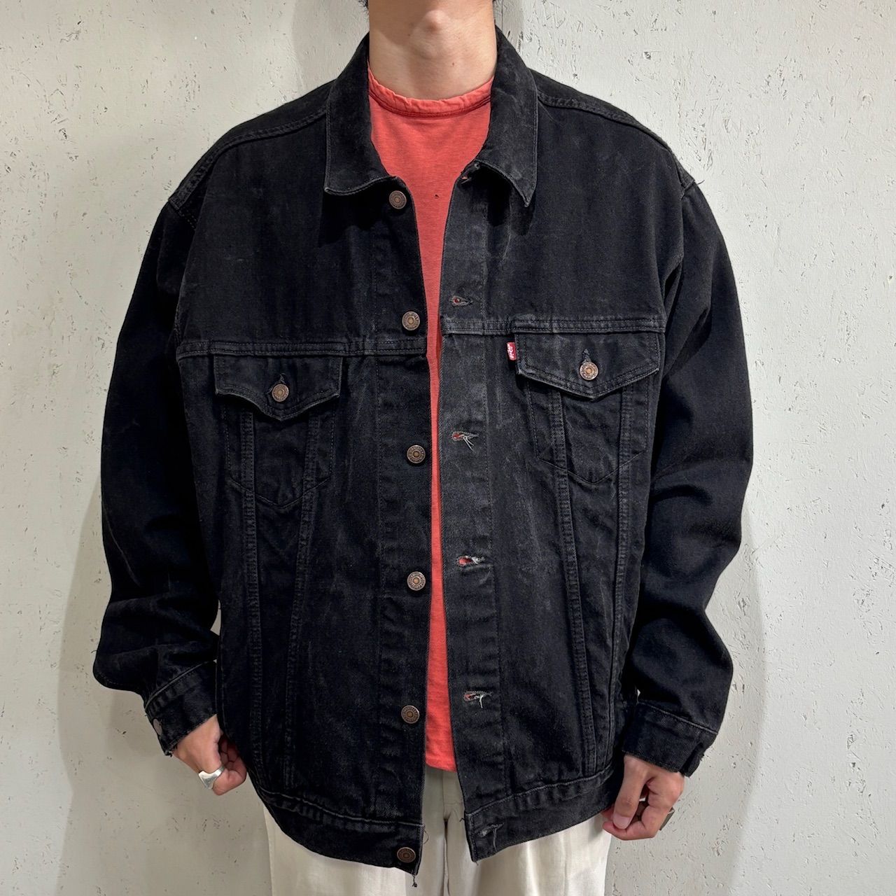 Levi's】97s 70507-4159 Black Denim Jacket Made in USA X-Large 