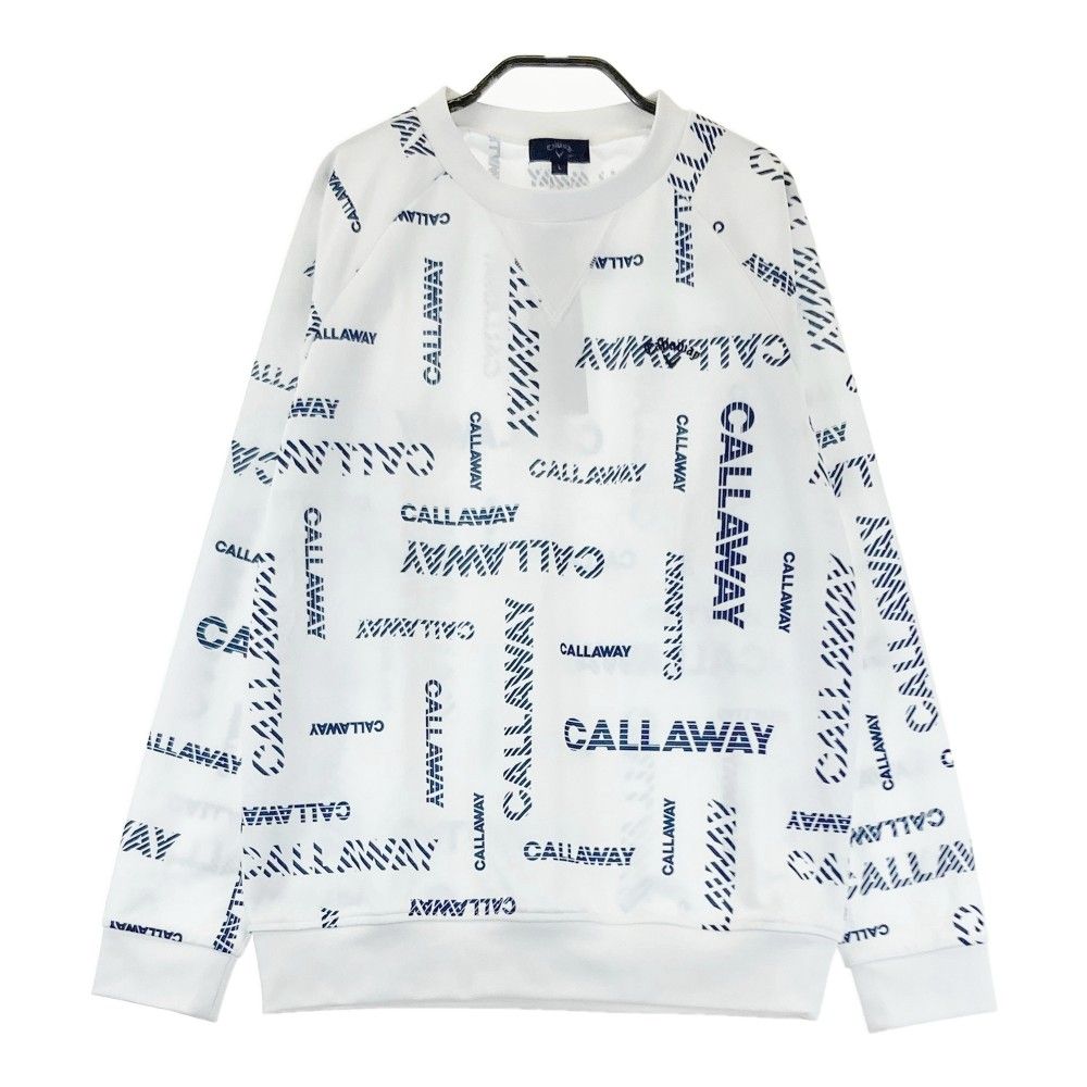 サイズ L CALLAWAY キャロウェイ スウェット 総柄 ホワイト系 240101452469 ゴルフウェア レディース ストスト
