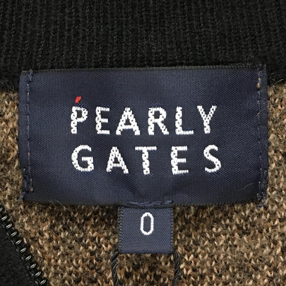 パーリーゲイツ ニットジャケット リベージュ系×黒 レオパード柄 ロゴ白 カシミヤ混 レディース 0 S ゴルフウェア PEARLY GATES LLC-HASEGAWATOSO_COM