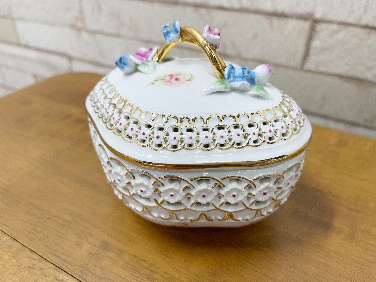 □ROYAL ARDEN ロイヤルアーデン 小物入れ 薔薇 花 キャンディ