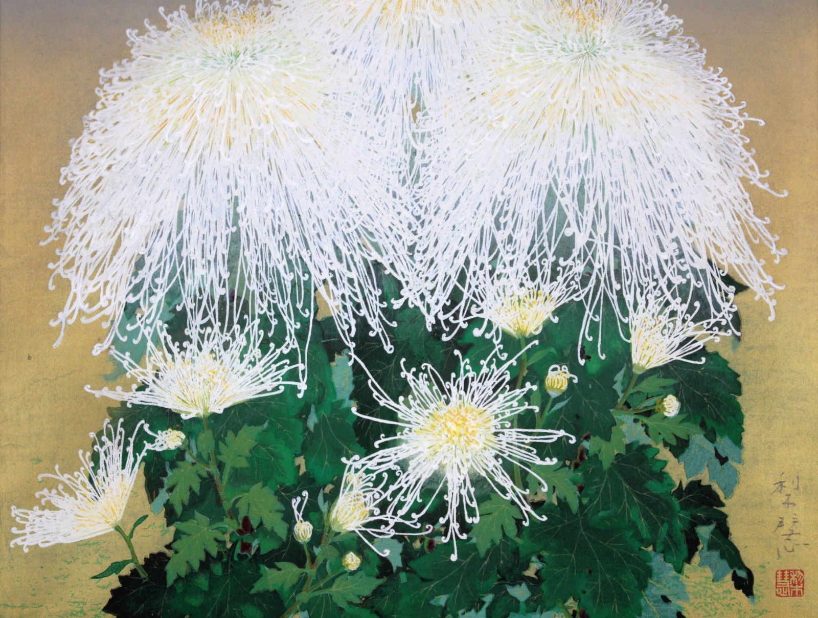 森田りえ子 「朝の月」 木版画 絵画 森田りえ子筆 朝の月 - Gallery Gado Online Shop