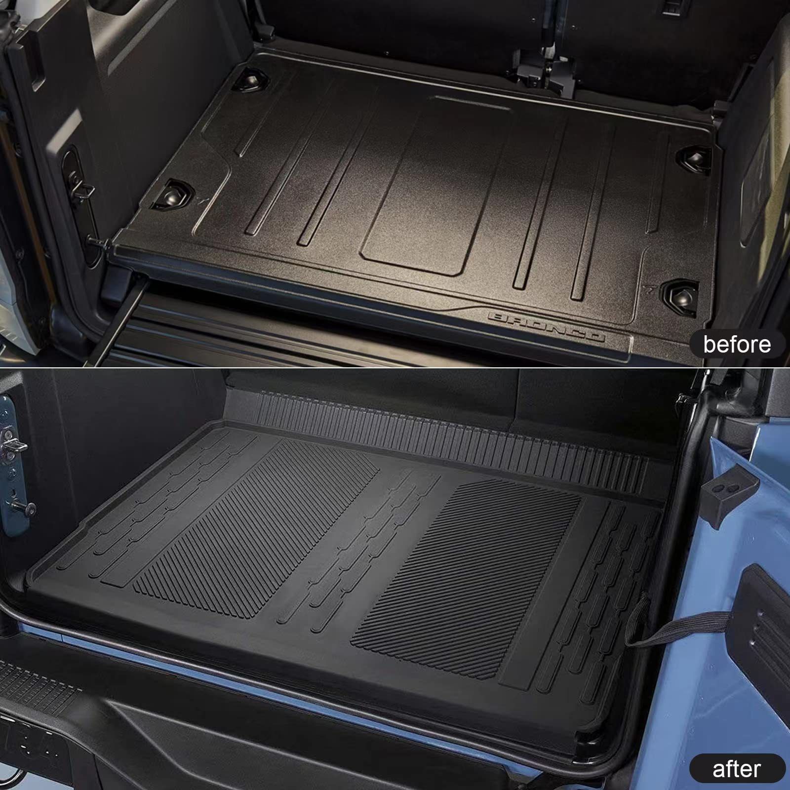 TEPゴム製後部トランクマット 防水 福特烈馬 4ドア用LYX日替わり