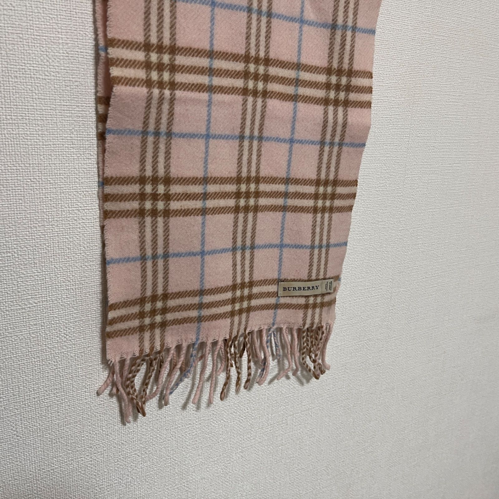 大特価】BURBERRY バーバリー チェックマフラー カシミヤ 美品 最終