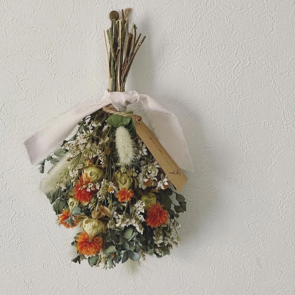 ラグラス.ベニバナのスワッグ⚘ 2024 紅花ドライフラワースワッグ