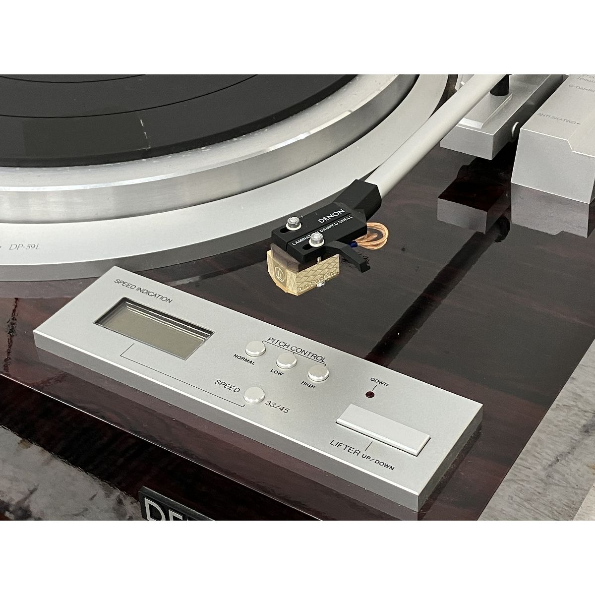 しかも送料無料でお得！ DENON デノン DP-59L audio-technica AT33E 針付き オートリフト ターンテーブル レコードプレイヤー 音響機器 オーディオ 良好 K10449979 人気の