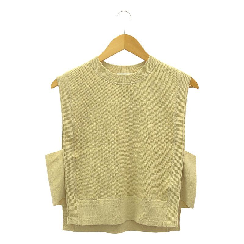 HYKE | ハイク | KNIT THERMAL CROPPED VEST ベスト | F | ベージュ | レディース