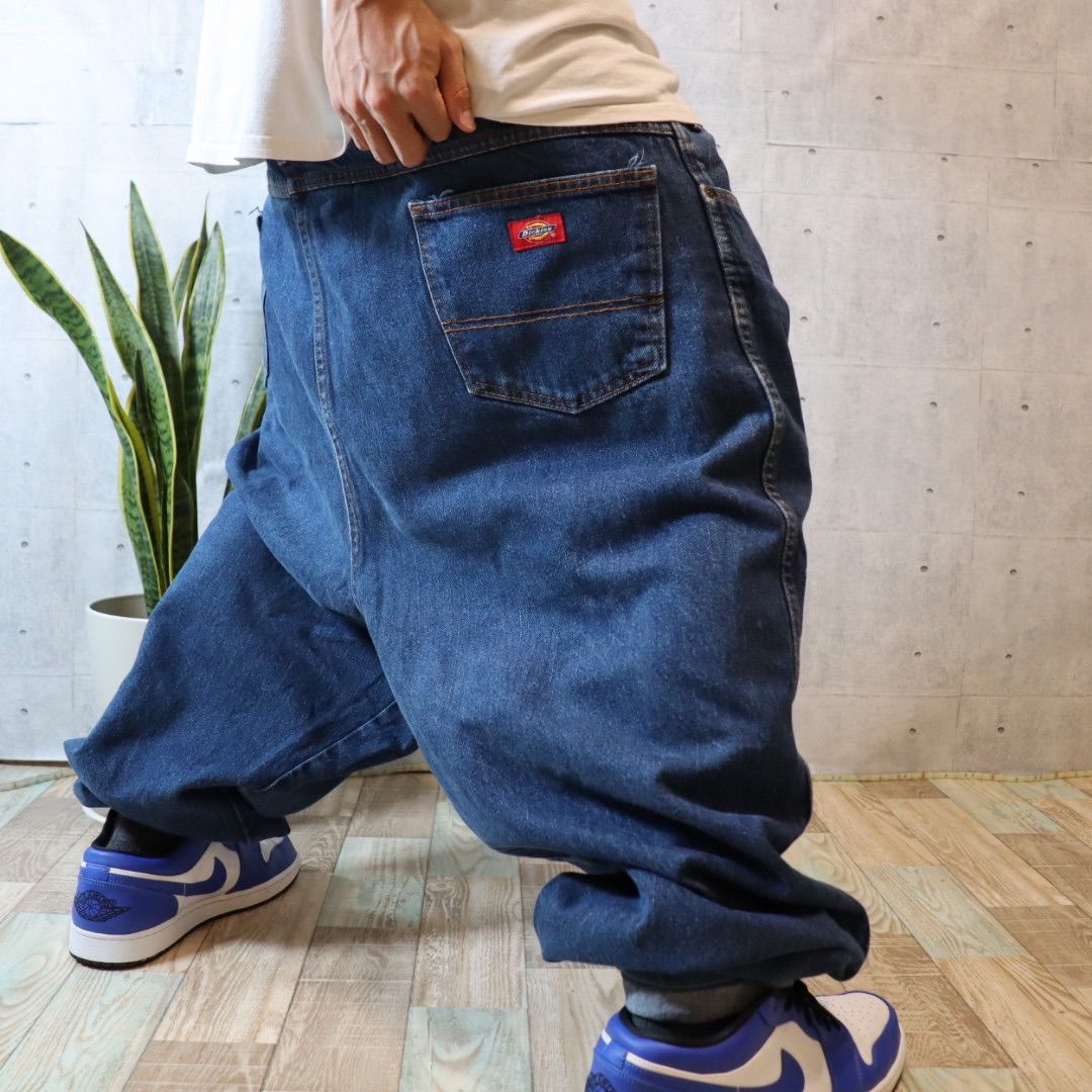 FB534【希少サイズ】Dickies ワイドデニム ダボパン ゆるダボ 